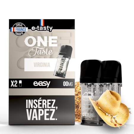 Cartouches Virginia One Taste (2pcs) - Easy Pod by E.Tasty