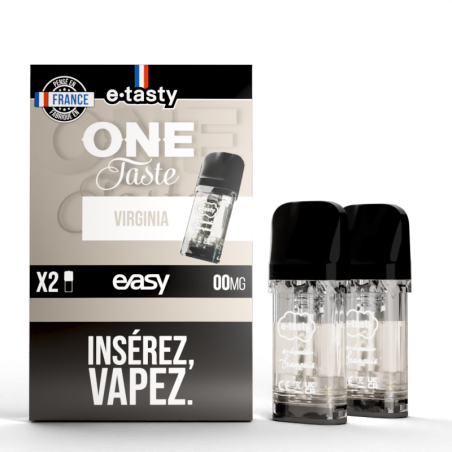 Cartouches Virginia One Taste (2pcs) - Easy Pod by E.Tasty