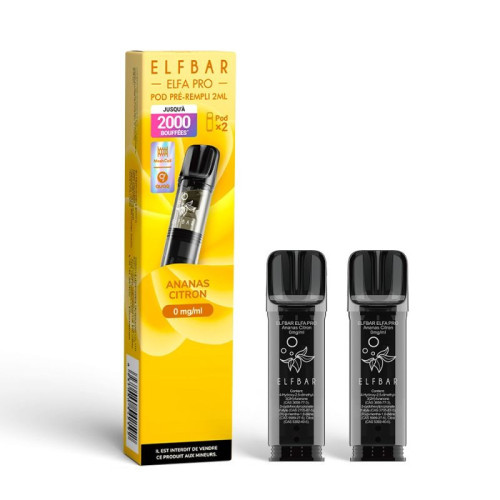 Cartouches ELFA Pro 2ml/ par 2 - Elfbar