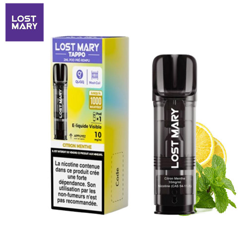 Cartouche Tappo Citron Menthe 2ml - Lost Mary