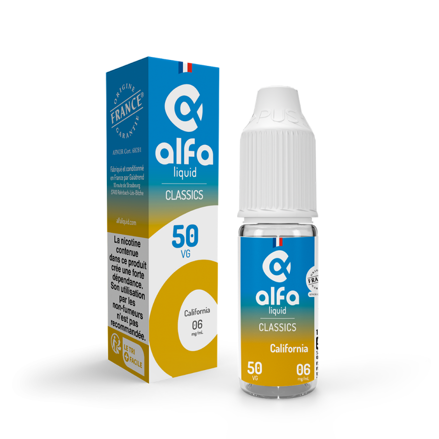California 50/50 Classics Alfaliquid 10ml - 03 mg