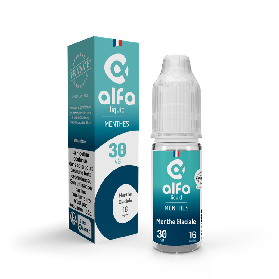 Menthe Glaciale 70/30 Menthes Alfaliquid 10ml - 16 mg