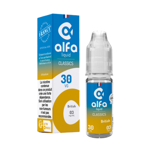 British 70/30 Classics Alfaliquid 10ml - 12 mg