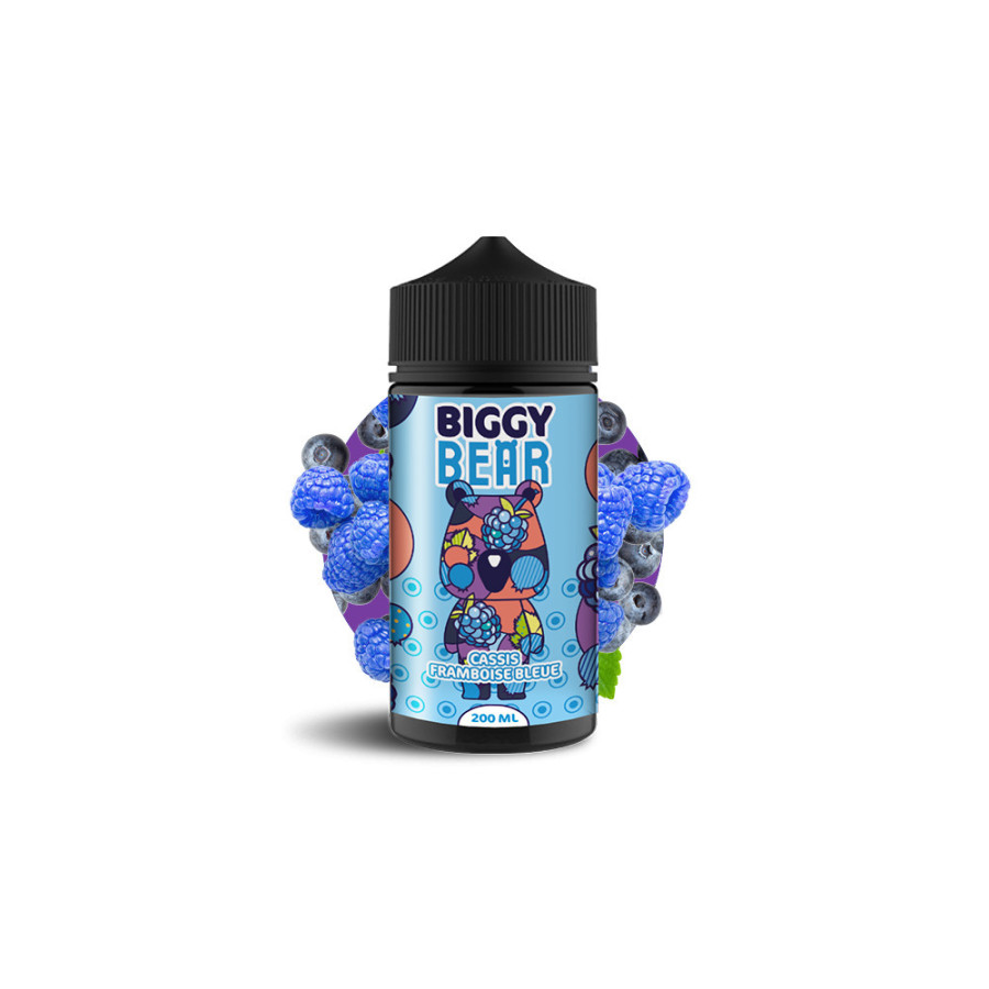 E liquide Cassis framboise bleue 200ml Biggy Bear