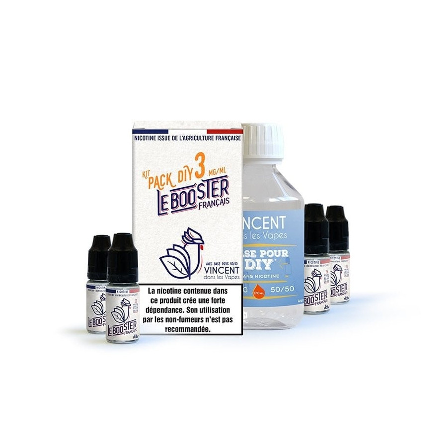 Pack 200 ml Base 50/50 Le booster français VDLV
