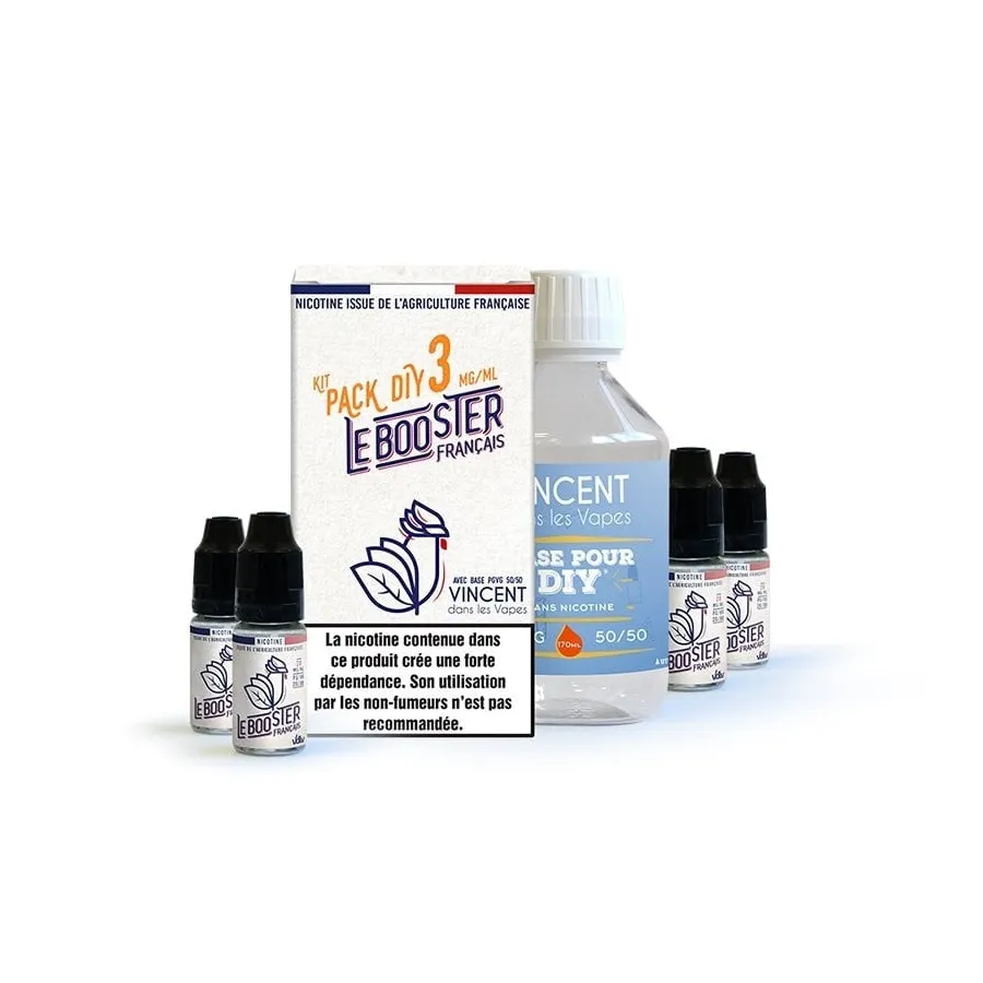 Pack 200 ml Base 50/50 Le booster français VDLV