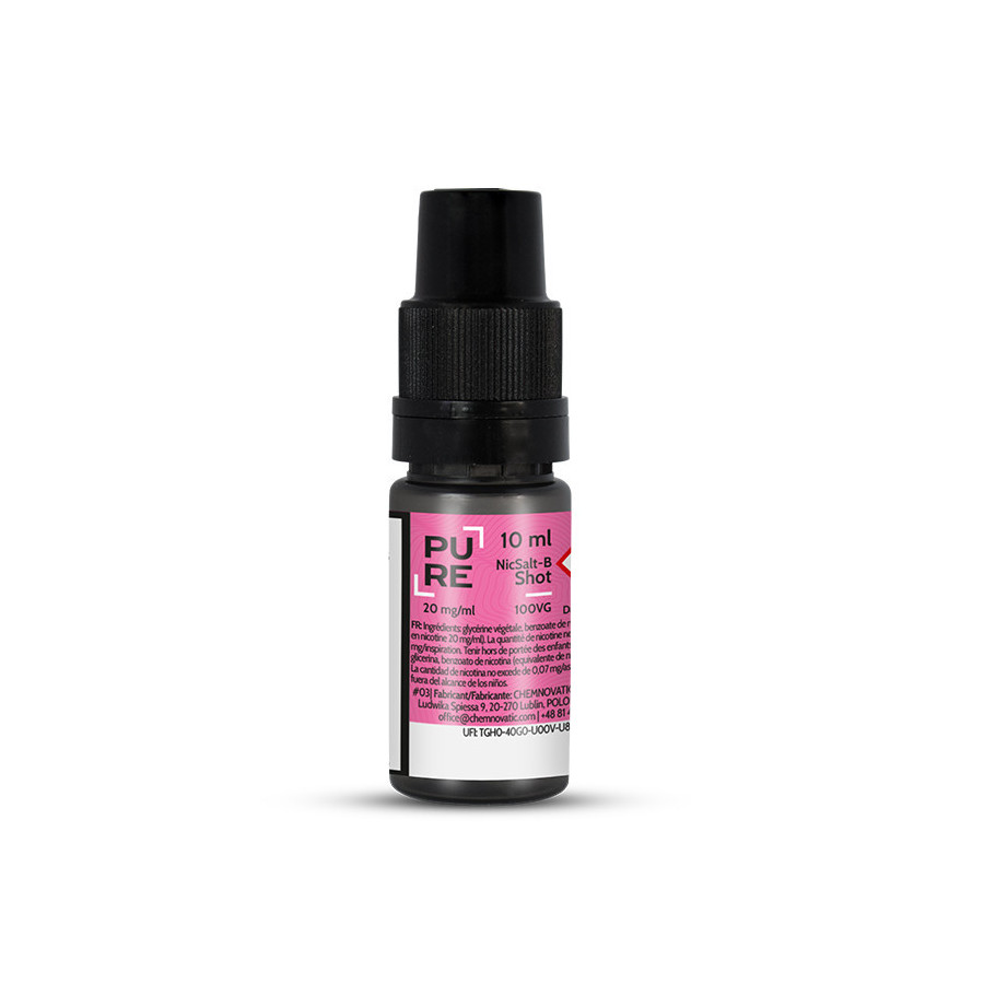 Booster de nicotine NicSalt 10ml PURE (100 pièces)