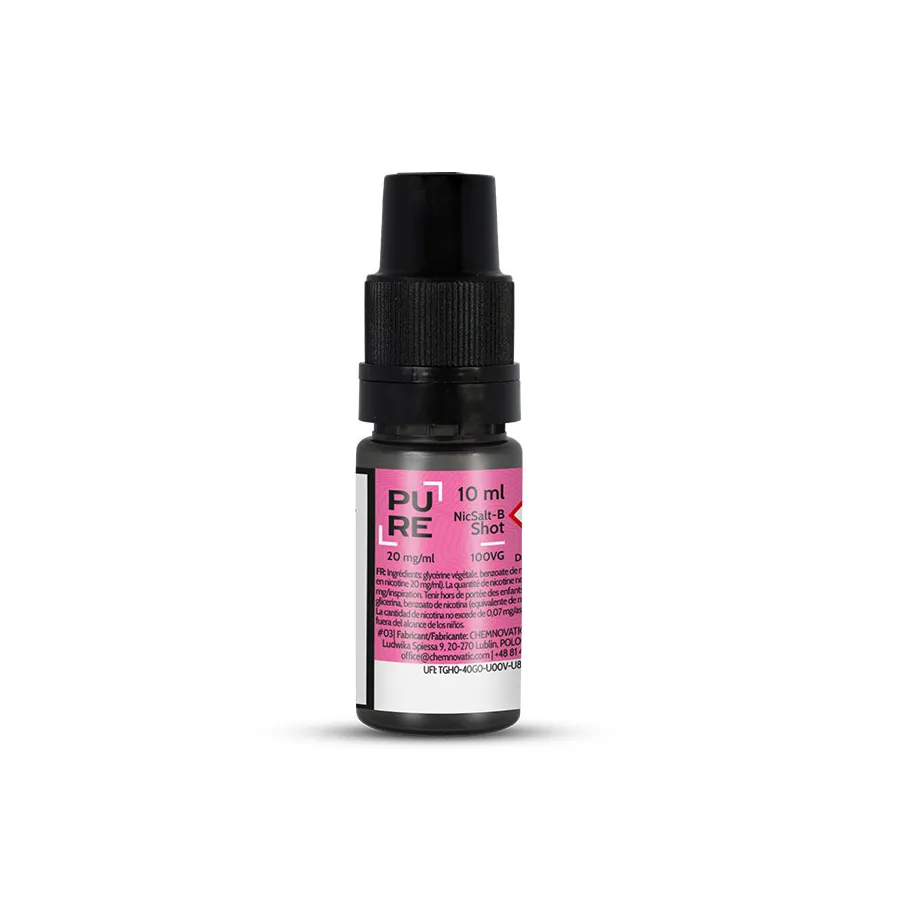Booster de nicotine NicSalt 10ml PURE (100 pièces)