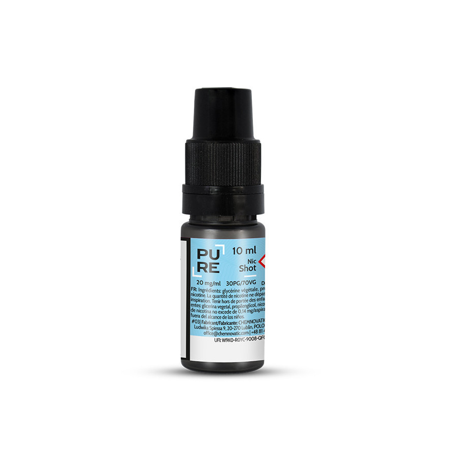 Booster de nicotine NicSalt 10ml PURE (100 pièces)