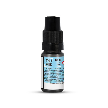 Booster de nicotine NicSalt 10ml PURE (100 pièces)