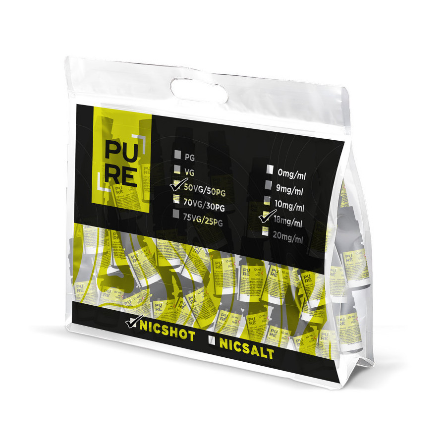 Booster de nicotine NicSalt 10ml PURE (100 pièces)