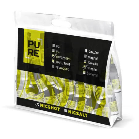 Booster de nicotine NicSalt 10ml PURE (100 pièces)