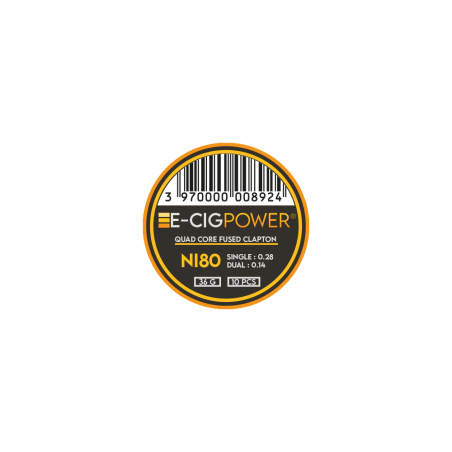 Ni80 Quad Core Fused Clapton par 10 E Cig Power