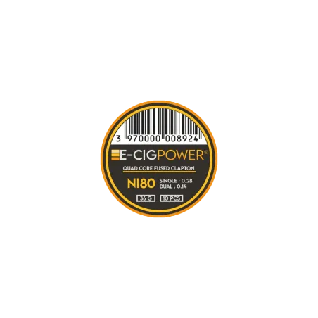 Ni80 Quad Core Fused Clapton par 10 E Cig Power