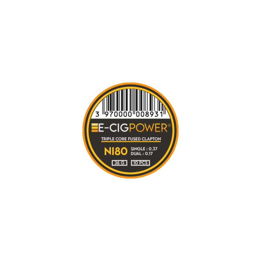 Ni80 Triple Core Fused Clapton par 10 E Cig Power
