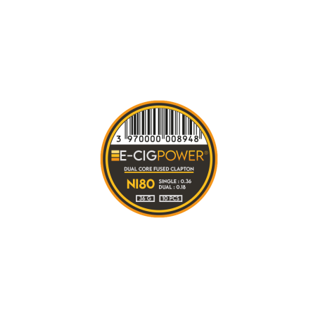 Ni80 Dual Core Fused Clapton par 10 E Cig Power