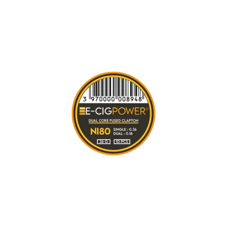 Ni80 Dual Core Fused Clapton par 10 E Cig Power