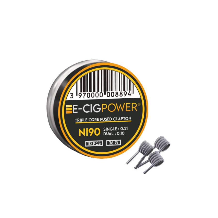 Ni90 Triple Core Fused Clapton par 10 E Cig Power