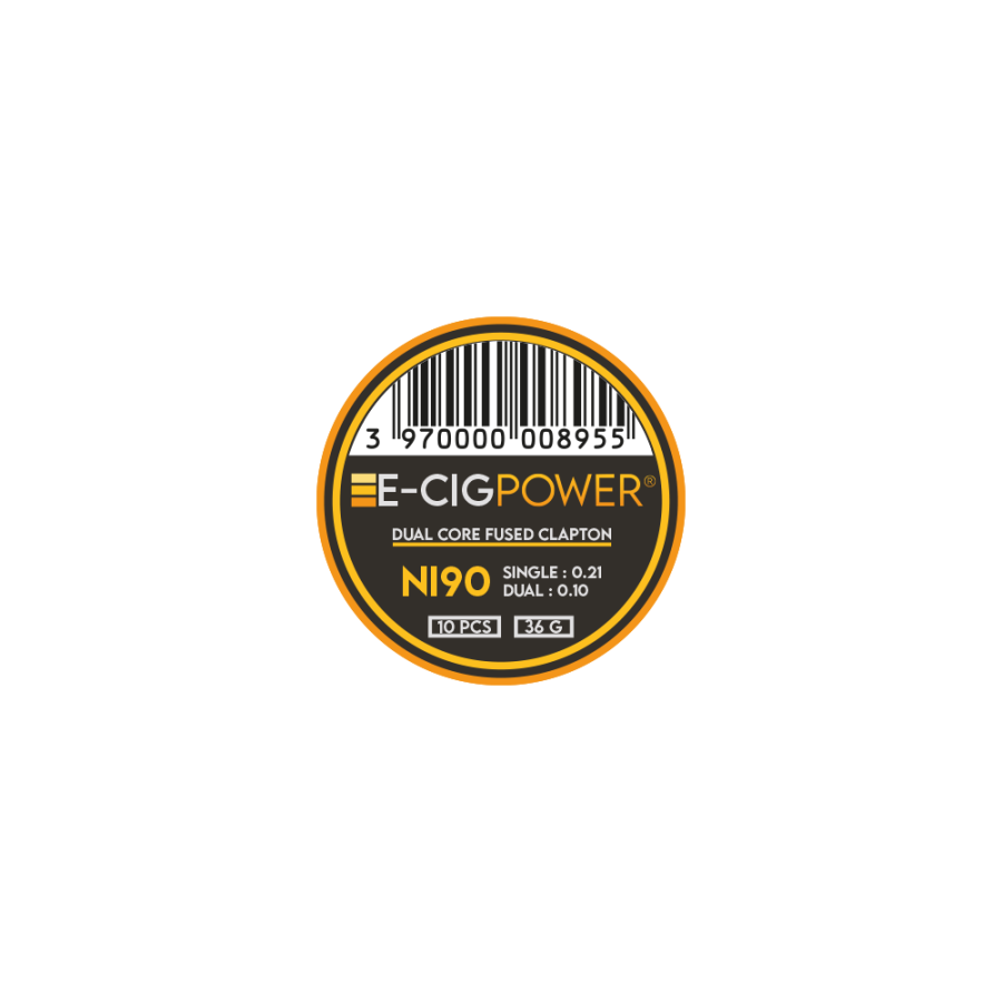 Ni90 Dual Core Fused Clapton par 10 E Cig Power