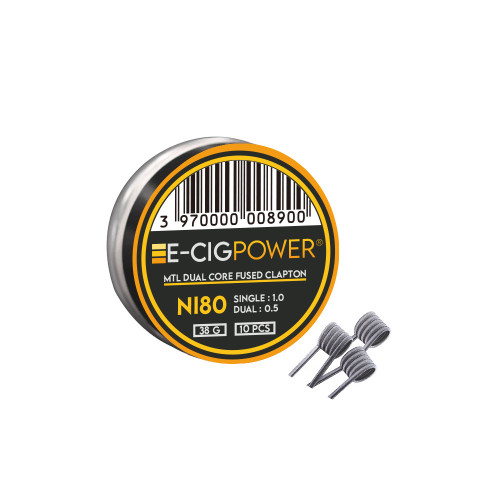 Ni80 MTL Dual Core Fused Clapton par 10 E Cig Power