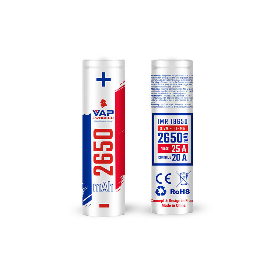 Accu IMR 18650 Power 2650mAh Vap Procell