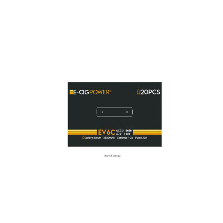 Accu EV6C 18650 3500mAh E Cig Power