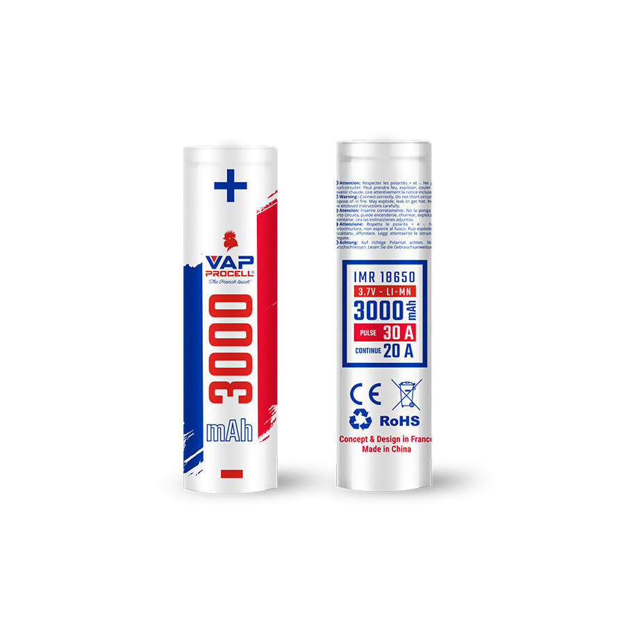 Accu IMR 18650 Power 3000mAh Vap Procell