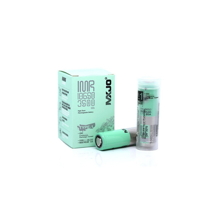 Accu MXJO IMR 18650 3500mah 20A Verte (boite de 4)