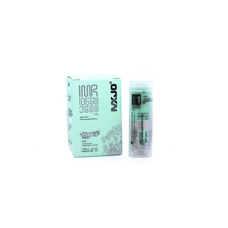 Accu MXJO IMR 18650 3500mah 20A Verte (boite de 4)