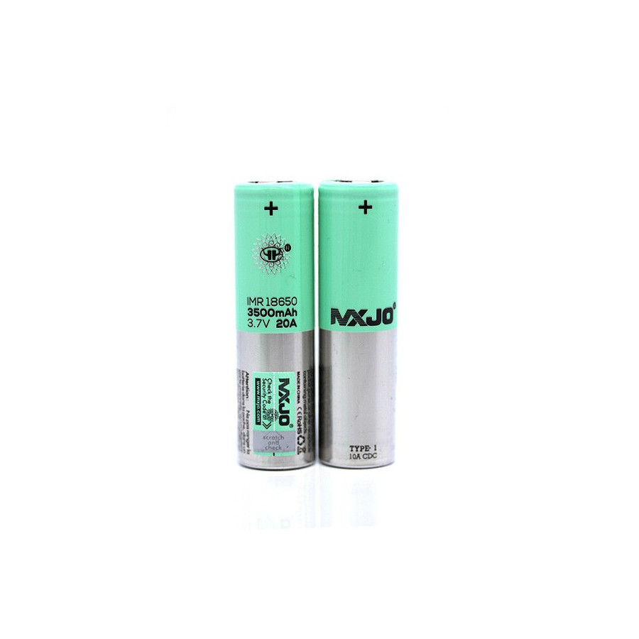 Accu MXJO IMR 18650 3500mah 20A Verte (boite de 4)