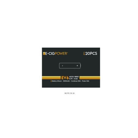 E Cig Power Accus EV6 18650 3000mAh