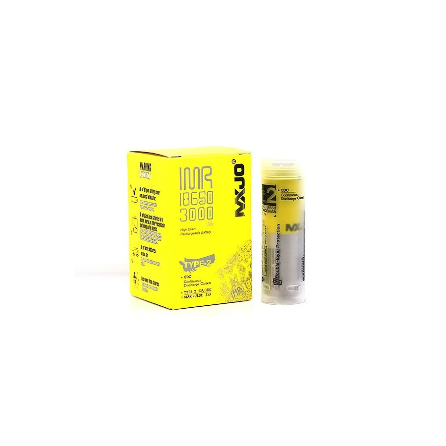 Accu MXJO IMR 18650 3000mah 35A Jaune (boite de 4)