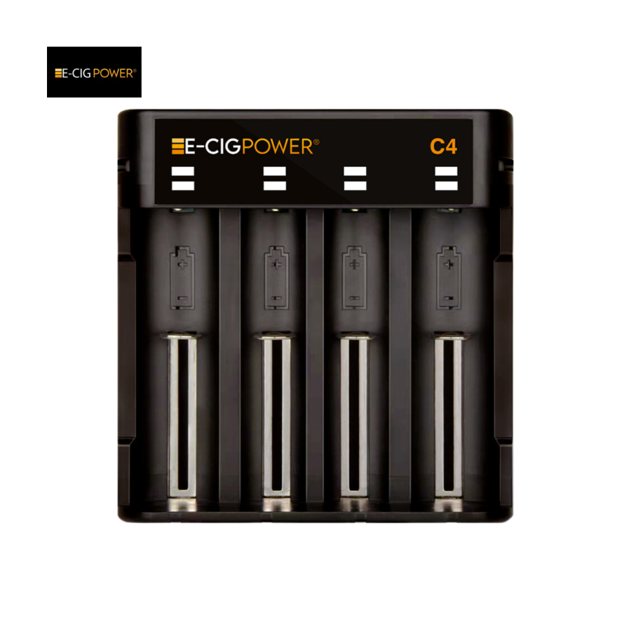 C4 Chargeur de batterie Li ion avec LED et Micro USB E Cig Power