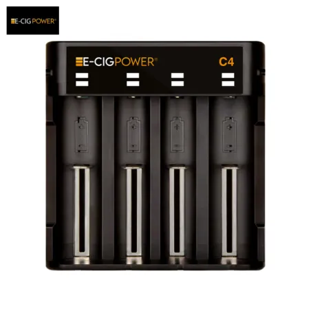 C4 Chargeur de batterie Li ion avec LED et Micro USB E Cig Power