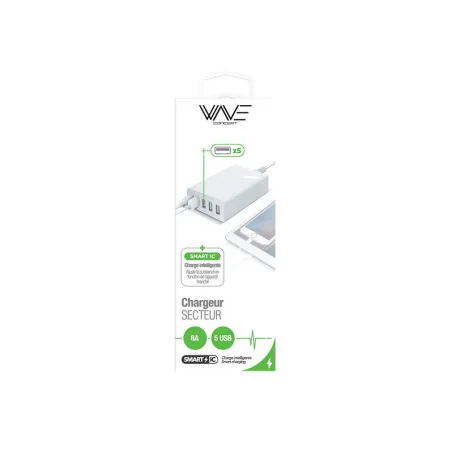 Chargeur Secteur 5 ports USA A 8A Wave Concept