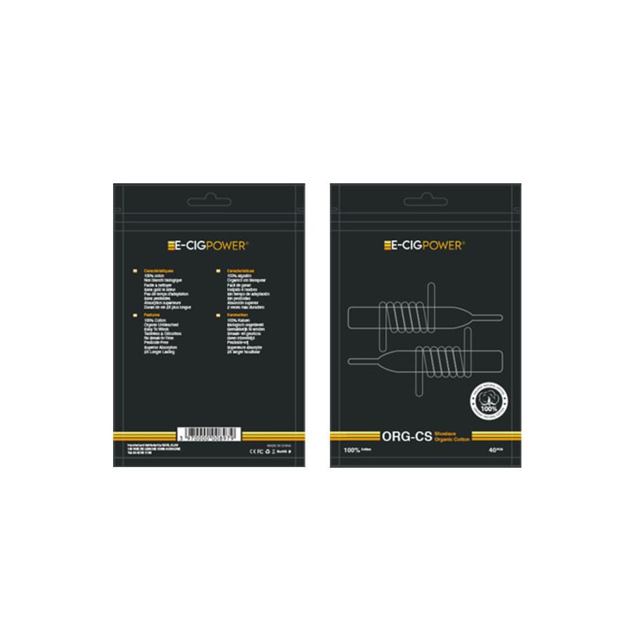 E Cig Power ORG CS Shoelace Organic Cotton