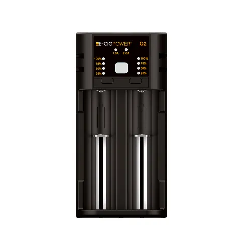 Q2 Chargeur de batterie Li ion avec LED et Micro USB E Cig Power