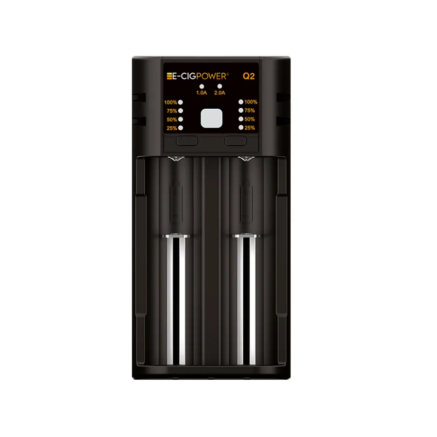 Q2 Chargeur de batterie Li ion avec LED et Micro USB E Cig Power