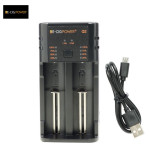 Q2 Chargeur de batterie Li ion avec LED et Micro USB E Cig Power