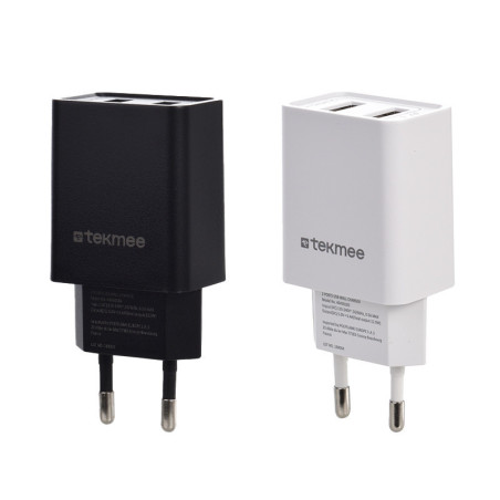 Prise Secteur 2 ports USB 2.4A Tekmee