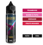 E-liquide Tambo d'E.Tasty, 50 ml, saveurs framboise, barbe à papa, grenade et 2 autres.