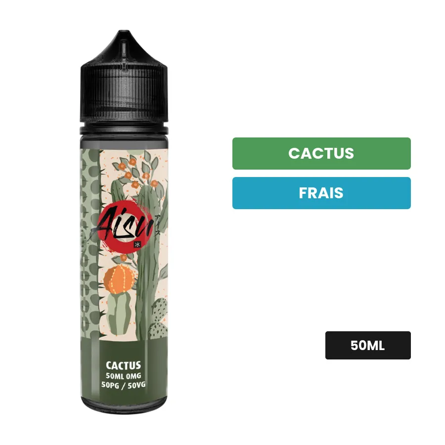 E-liquide Cactus d'Aisu, 50 ml, saveurs cactus et frais.