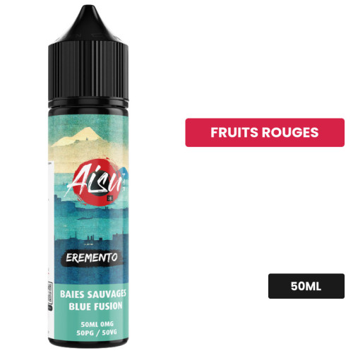 E-liquide Baies Sauvages d'Aisu, 50 ml, saveur fruits rouges.
