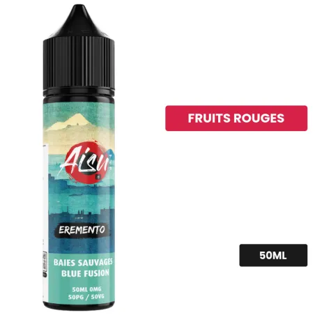 E-liquide Baies Sauvages d'Aisu, 50 ml, saveur fruits rouges.