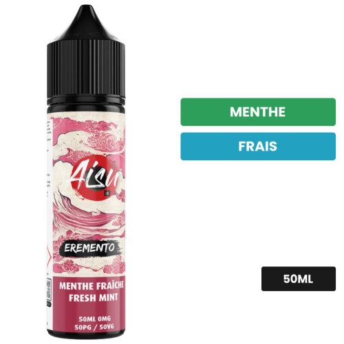 E-liquide Menthe Fraiche d'Aisu, 50 ml, saveurs menthe et frais.