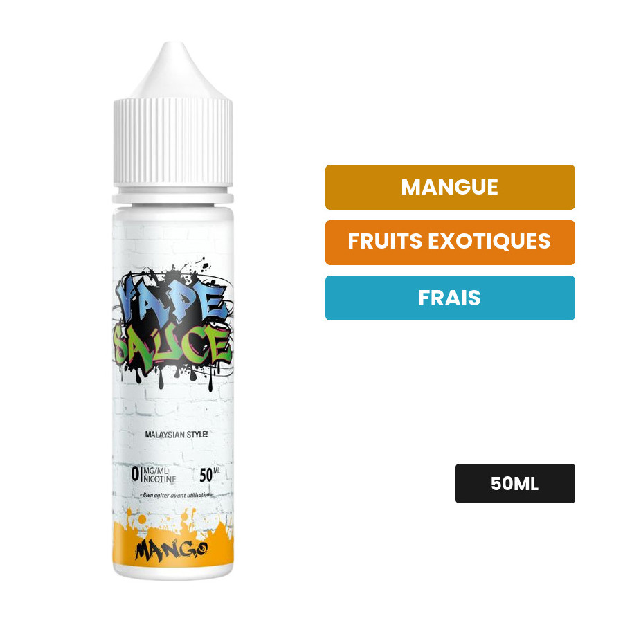 E-liquide Mango de Vape Sauce, 50 ml, saveurs mangue, fruits exotiques et frais.