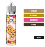 E-liquide Cookies de Kawaii, 50 ml, saveurs crème, citron, bonbon et 4 autres.