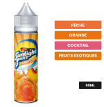E-liquide Peach Orange de Sunlight Juice, 50 ml, saveurs pêche, orange, cocktail et 1 autre.