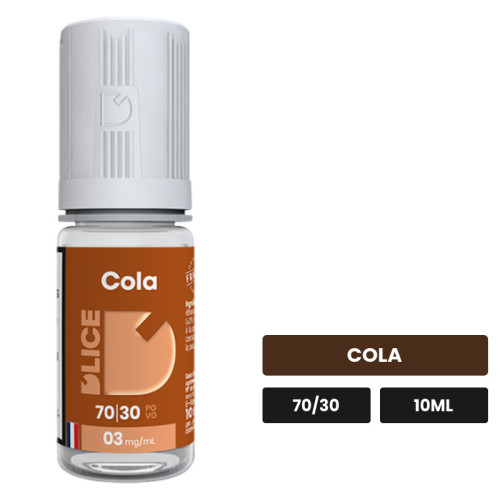 E-liquide Cola Dlice de D'Lice, 10 ml, saveur cola.