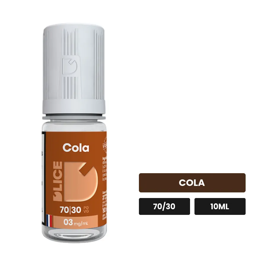 E-liquide Cola Dlice de D'Lice, 10 ml, saveur cola.